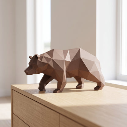 Paper Bear model on a table by the window (2)