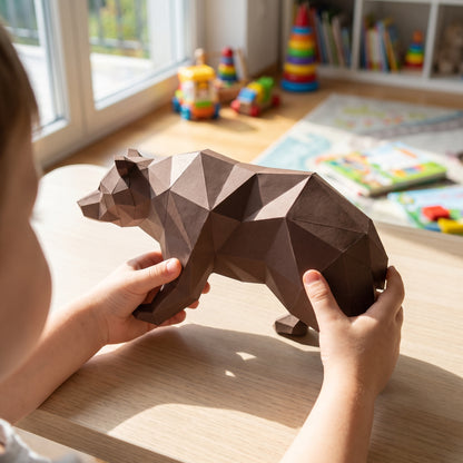 Paper Bear model in a child's hands