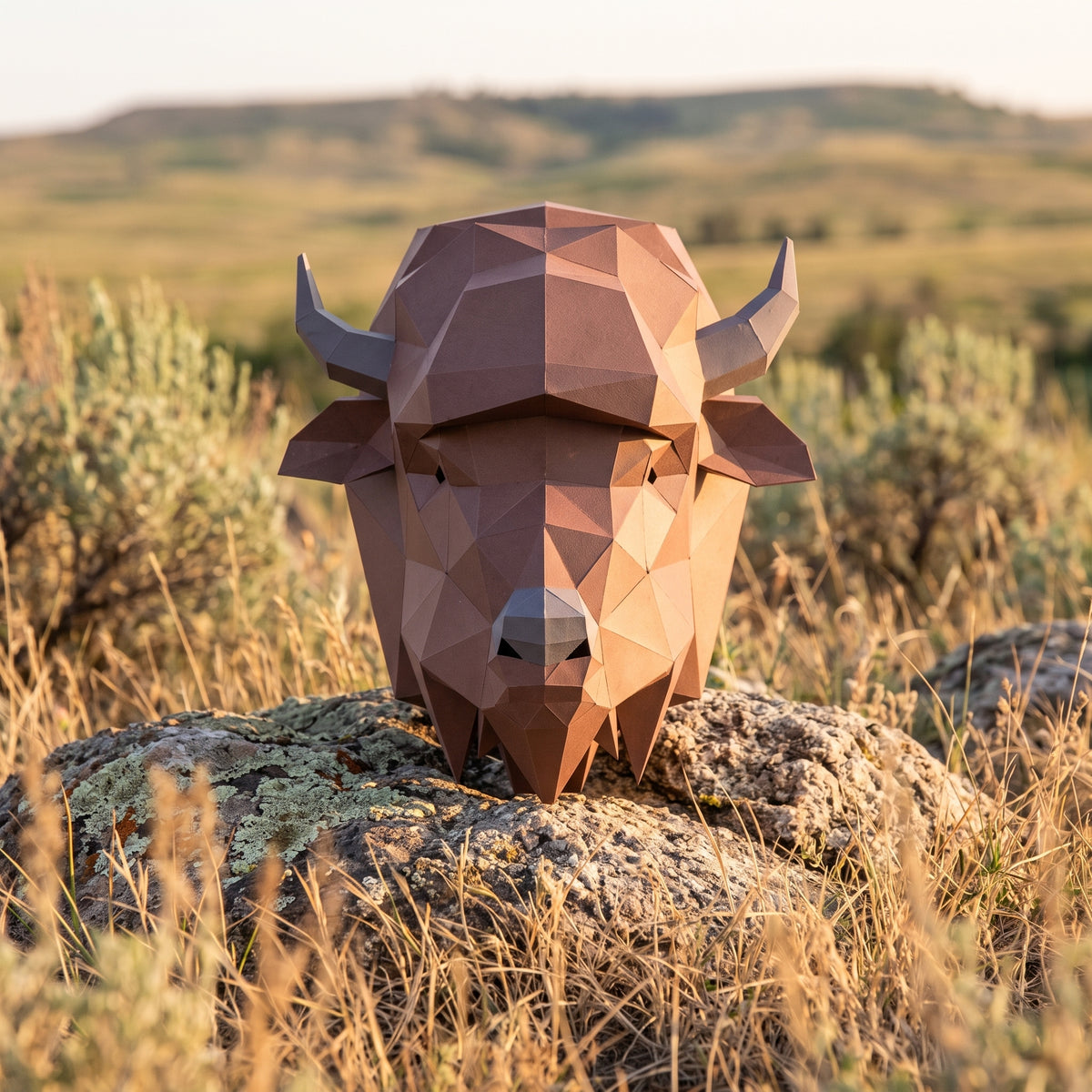 Paper Bison model in nature