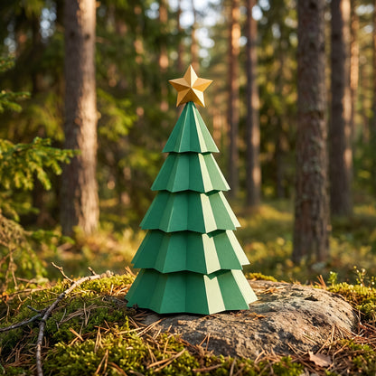 Paper Christmas Tree model in nature