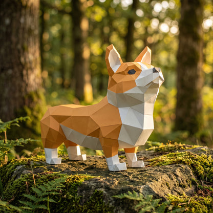 Paper Corgi model in nature (another angle)