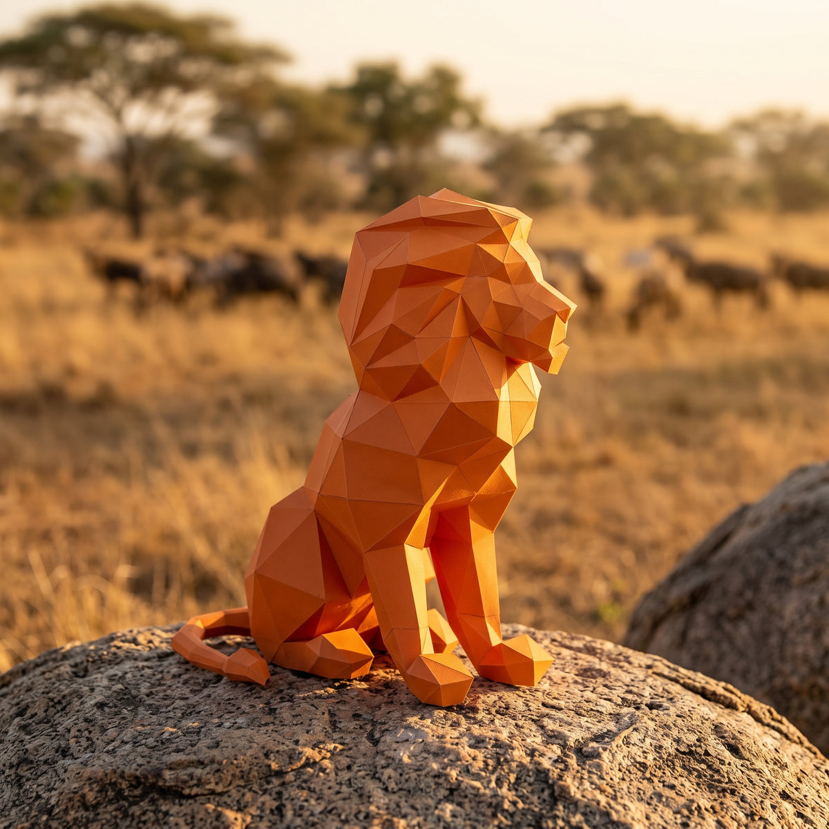 Paper Lion model in nature