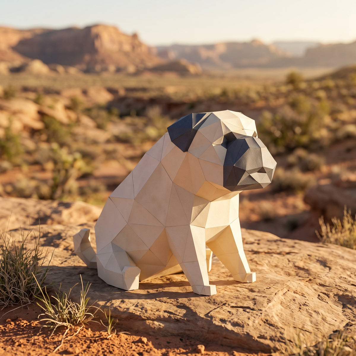 Paper Pug model in nature