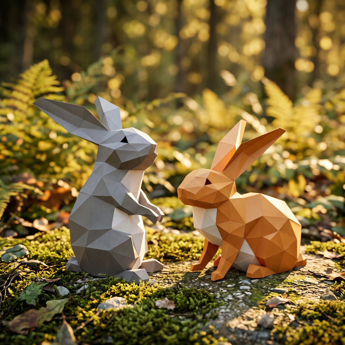 Paper Rabbits model in nature
