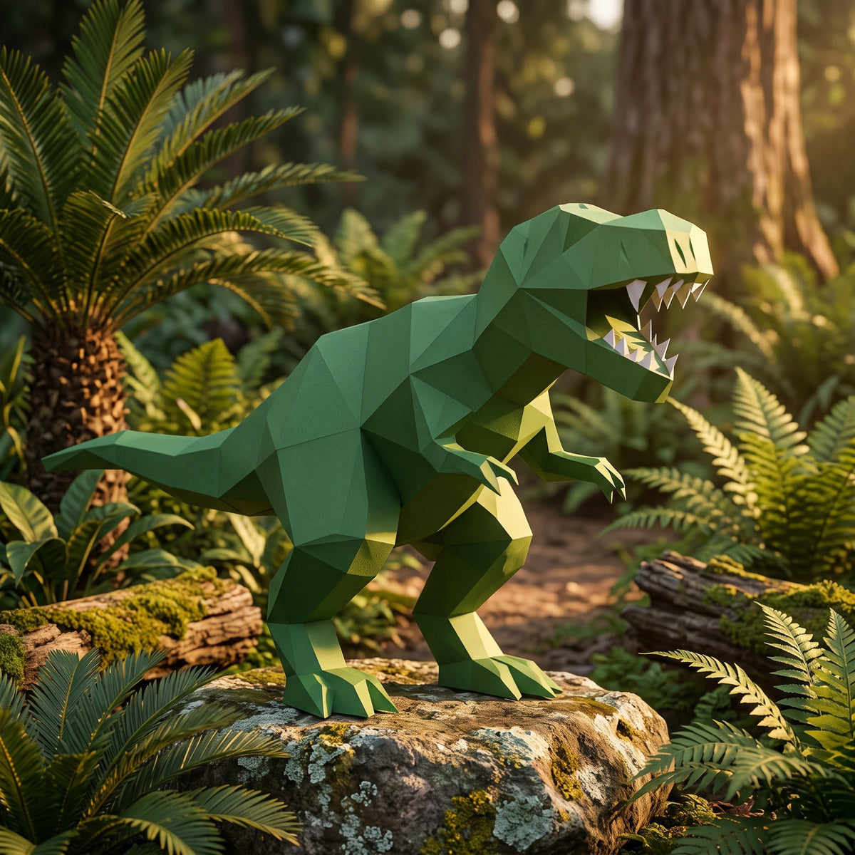 Paper T-Rex model in nature